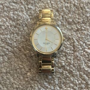 Kate Spade mother of pearl gold watch